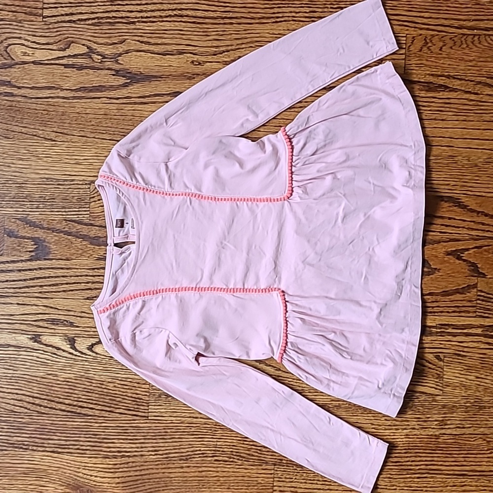 NWOT Tea Collection Pom Pom Knit Top  Girls 8 in Rose Pink